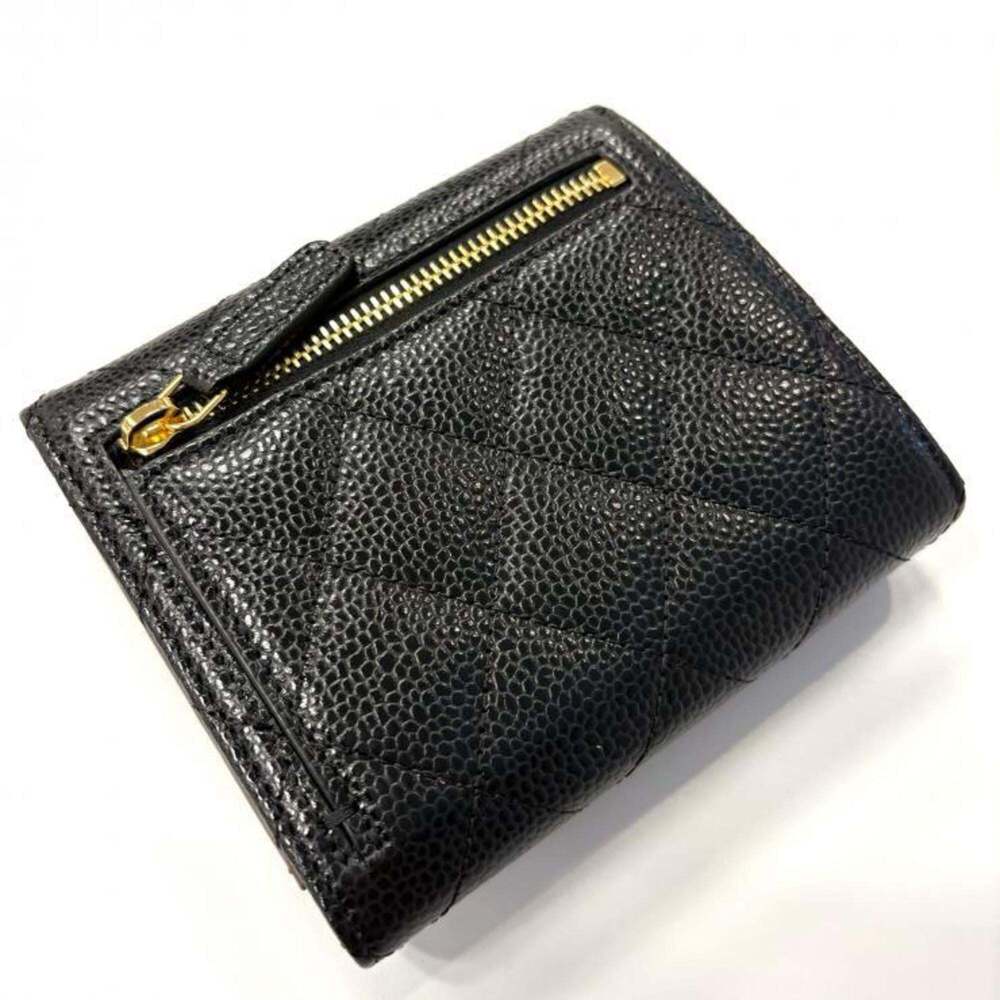 CHANEL Black Caviar Leather Logo Wallet - Picture 2 of 10